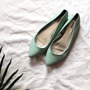 Express Blue Pointed Toe Flat